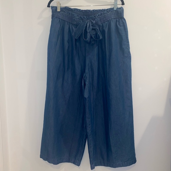 MICHAEL Michael Kors Women's Wide Leg Pull On Chambray Pants, sz 1X - Picture 2 of 11